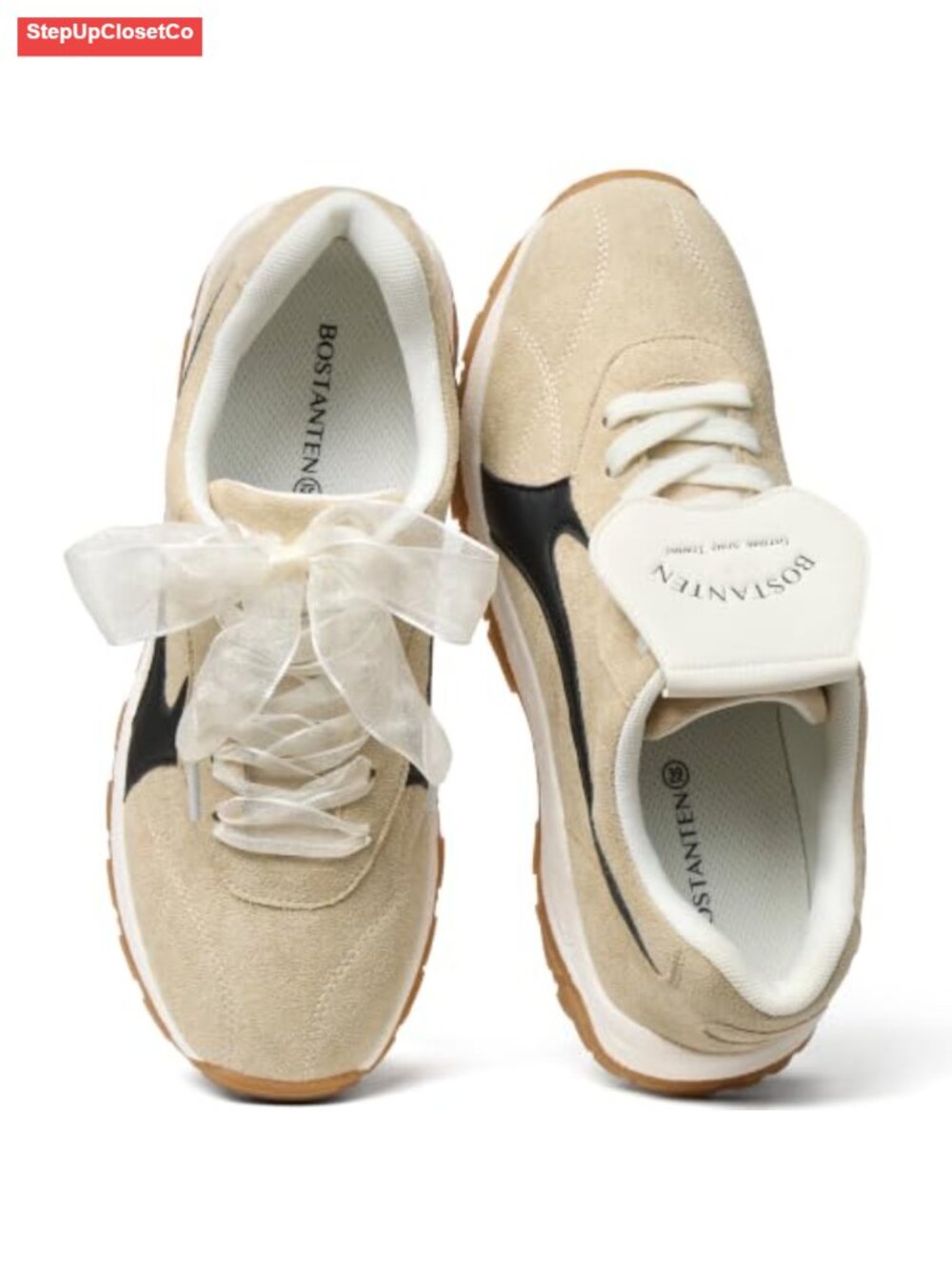 Women's Fashion Sneakers Retro Suede Lace-Up Casual Walking Shoes